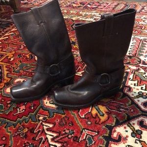Frye Brown Harness Boots EUC Sz 8